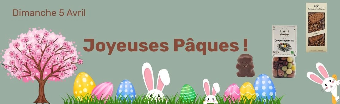 Présentation de Pâques, paniers et chocolats sélectionné par Le Cadeau Gourmand 